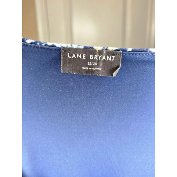 Lane Bryant Blue Floral V-Neck Dress Women’s Plus Size 22 - Picture 4 of 6